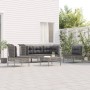 6-teiliges Gartenmöbel-Set und graue synthetische Rattankissen von vidaXL, Gartensets - Ref: Foro24-3187487, Preis: 348,58 €,...