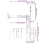 Parque infantil de exterior madera de pino impregnada de vidaXL, Columpios y estructuras de juegos - Ref: Foro24-3156894, Pre...