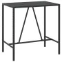 Garden table and high stools and cushions 7 pieces black PE rattan by vidaXL, Garden sets - Ref: Foro24-3187635, Price: 298,1...