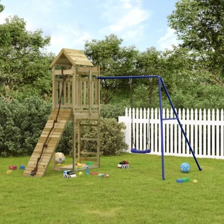 Outdoor playground made of impregnated pine wood by vidaXL, Swings and play structures - Ref: Foro24-3156945, Price: 356,66 €...