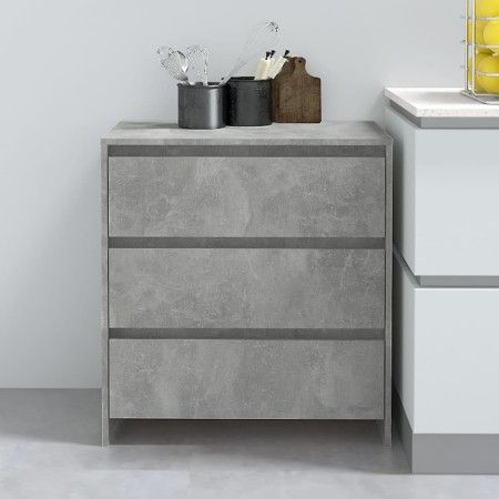 Grauer Beton-Sperrholz-Schrank 70x41x75 cm von vidaXL, Sideboards - Ref: Foro24-809750, Preis: 83,90 €, Rabatt: %