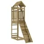 Playground with pine impregnated wood climbing wall by vidaXL, Swings and play structures - Ref: Foro24-3156942, Price: 276,9...