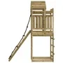 Parque infantil con pared de escalada madera impregnada de pino de vidaXL, Columpios y estructuras de juegos - Ref: Foro24-31...
