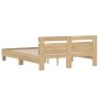 Cama con cabecero madera de ingeniería roble Sonoma 150x200 cm
