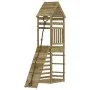Playground with pine impregnated wood climbing wall by vidaXL, Swings and play structures - Ref: Foro24-3156921, Price: 299,4...