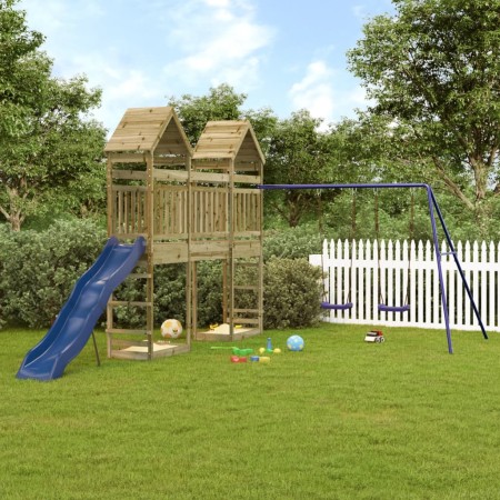 Spielplatz im Freien aus imprägniertem Kiefernholz von vidaXL, Schaukeln und Spielgeräte - Ref: Foro24-3156915, Preis: 673,23...