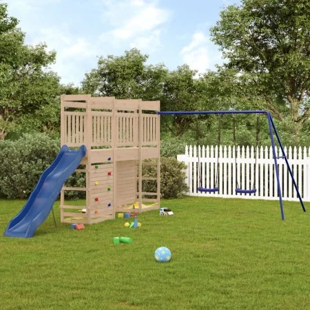 Parque infantil de exterior madera maciza de pino de vidaXL, Columpios y estructuras de juegos - Ref: Foro24-3157009, Precio:...