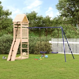 Spielplatz im Freien aus massivem Kiefernholz von vidaXL, Schaukeln und Spielgeräte - Ref: Foro24-3156904, Preis: 241,46 €, R...