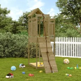 Playhouse with pine impregnated wood climbing wall by vidaXL, Swings and play structures - Ref: Foro24-3156876, Price: 402,07...