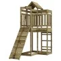 Playhouse with pine impregnated wood climbing wall by vidaXL, Swings and play structures - Ref: Foro24-3156876, Price: 402,05...
