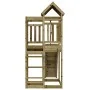 Playhouse with pine impregnated wood climbing wall by vidaXL, Swings and play structures - Ref: Foro24-3156876, Price: 402,05...