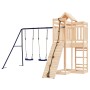 Spielplatz im Freien aus massivem Zirbenholz von vidaXL, Schaukeln und Spielgeräte - Ref: Foro24-3156880, Preis: 328,99 €, Ra...