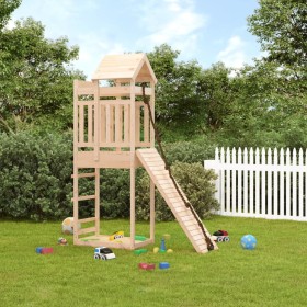 Playhouse with climbing wall solid pine wood by vidaXL, Swings and play structures - Ref: Foro24-3156940, Price: 178,41 €, Di...