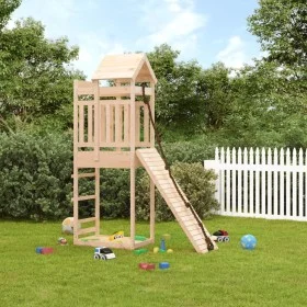 Playhouse with climbing wall solid pine wood by vidaXL, Swings and play structures - Ref: Foro24-3156940, Price: 238,48 €, Di...
