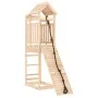 Playhouse with climbing wall solid pine wood by vidaXL, Swings and play structures - Ref: Foro24-3156940, Price: 238,48 €, Di...