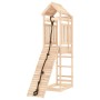 Spielhaus mit Kletterwand aus massivem Kiefernholz von vidaXL, Schaukeln und Spielgeräte - Ref: Foro24-3156940, Preis: 178,41...