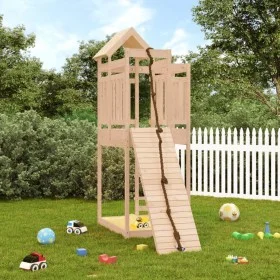 Playground with climbing wall solid pine wood by vidaXL, Swings and play structures - Ref: Foro24-3156874, Price: 349,15 €, D...
