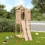 Parque infantil con pared de escalada madera maciza de pino de vidaXL, Columpios y estructuras de juegos - Ref: Foro24-315687...