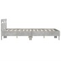 Cama con cabecero madera de ingeniería gris hormigón 120x190 cm