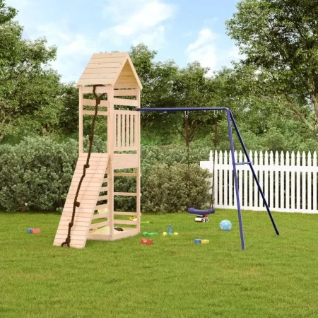 Parque infantil de exterior madera maciza de pino de vidaXL, Columpios y estructuras de juegos - Ref: Foro24-3156922, Precio:...