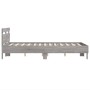 Cama con cabecero madera de ingeniería gris Sonoma 120x190 cm