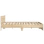 Estructura de cama con cabecero roble Sonoma 200x200 cm