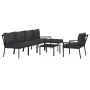 7-piece garden furniture set, steel with gray cushions by vidaXL, Garden sets - Ref: Foro24-3187947, Price: 625,29 €, Discoun...