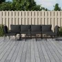Juego de muebles de jardín 7 piezas acero con cojines gris