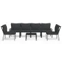 Juego de muebles de jardín 7 piezas acero con cojines gris de vidaXL, Conjuntos de jardín - Ref: Foro24-3187949, Precio: 592,...