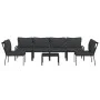 Juego de muebles de jardín 7 piezas acero con cojines gris de vidaXL, Conjuntos de jardín - Ref: Foro24-3187949, Precio: 592,...