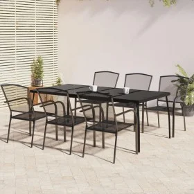 7-teiliges Garten-Essset aus anthrazitgrauem Stahl von vidaXL, Gartensets - Ref: Foro24-3187973, Preis: 476,04 €, Rabatt: %