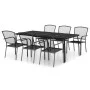 Juego de comedor de jardín 7 piezas acero gris antracita de vidaXL, Conjuntos de jardín - Ref: Foro24-3187973, Precio: 490,64...