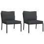 Juego de muebles de jardín 7 piezas acero con cojines gris de vidaXL, Conjuntos de jardín - Ref: Foro24-3187949, Precio: 592,...