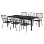 7-teiliges Garten-Essset aus anthrazitgrauem Stahl von vidaXL, Gartensets - Ref: Foro24-3187973, Preis: 505,99 €, Rabatt: %