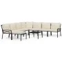 9-piece steel garden furniture set with sand-colored cushions by vidaXL, Garden sets - Ref: Foro24-3187960, Price: 819,00 €, ...