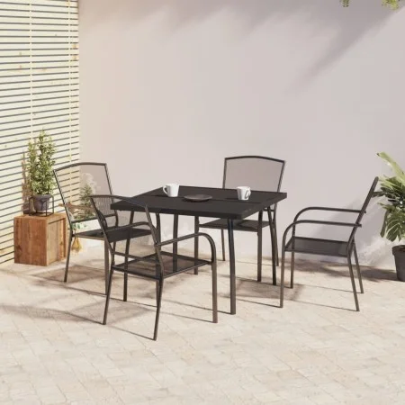 5-teiliges Garten-Essset aus anthrazitgrauem Stahl von vidaXL, Gartensets - Ref: Foro24-3187968, Preis: 290,42 €, Rabatt: %