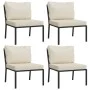 9-piece steel garden furniture set with sand-colored cushions by vidaXL, Garden sets - Ref: Foro24-3187960, Price: 819,00 €, ...