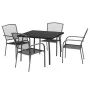 5-teiliges Garten-Essset aus anthrazitgrauem Stahl von vidaXL, Gartensets - Ref: Foro24-3187968, Preis: 290,42 €, Rabatt: %