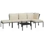 6-piece steel garden furniture set with sand-colored cushions by vidaXL, Garden sets - Ref: Foro24-3187955, Price: 473,36 €, ...