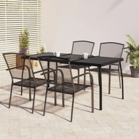 5-piece garden dining set in anthracite grey steel by vidaXL, Garden sets - Ref: Foro24-3187972, Price: 325,20 €, Discount: %
