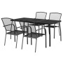 5-piece garden dining set in anthracite grey steel by vidaXL, Garden sets - Ref: Foro24-3187972, Price: 325,20 €, Discount: %