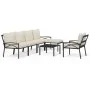 7-piece steel garden furniture set with sand-colored cushions by vidaXL, Garden sets - Ref: Foro24-3187957, Price: 651,17 €, ...