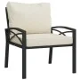 Juego de muebles de jardín 7 piezas acero y cojines color arena de vidaXL, Conjuntos de jardín - Ref: Foro24-3187957, Precio:...