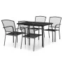 Juego de comedor de jardín 5 piezas acero gris antracita de vidaXL, Conjuntos de jardín - Ref: Foro24-3187970, Precio: 290,74...