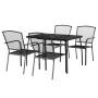 Juego de comedor de jardín 5 piezas acero gris antracita de vidaXL, Conjuntos de jardín - Ref: Foro24-3187970, Precio: 290,74...