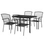 Juego de comedor de jardín 5 piezas acero gris antracita de vidaXL, Conjuntos de jardín - Ref: Foro24-3187970, Precio: 299,33...