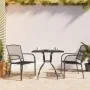 3-teiliges Garten-Essset aus anthrazitgrauem Stahl von vidaXL, Gartensets - Ref: Foro24-3187965, Preis: 204,97 €, Rabatt: %