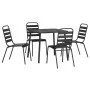 5-teiliges Garten-Essset aus anthrazitgrauem Stahl von vidaXL, Gartensets - Ref: Foro24-3187988, Preis: 274,31 €, Rabatt: %