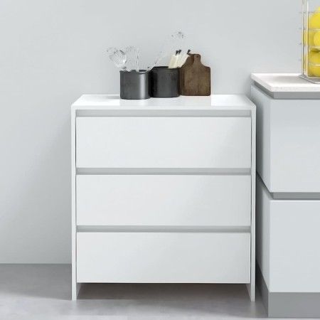 Weißer Hochglanz-Sperrholz-Sideboard 70x41x75 cm von vidaXL, Sideboards - Ref: Foro24-809752, Preis: 85,81 €, Rabatt: %
