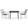 3-teiliges Garten-Essset aus anthrazitgrauem Stahl von vidaXL, Gartensets - Ref: Foro24-3187967, Preis: 210,89 €, Rabatt: %